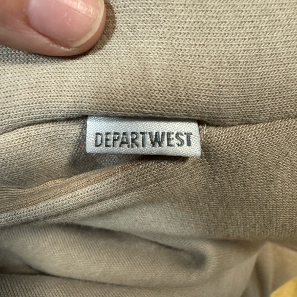 NWOT Departwest Men’s Quilted Quarter-Zip Hoodie - Navy & Cream Size XL - Picture 5 of 7